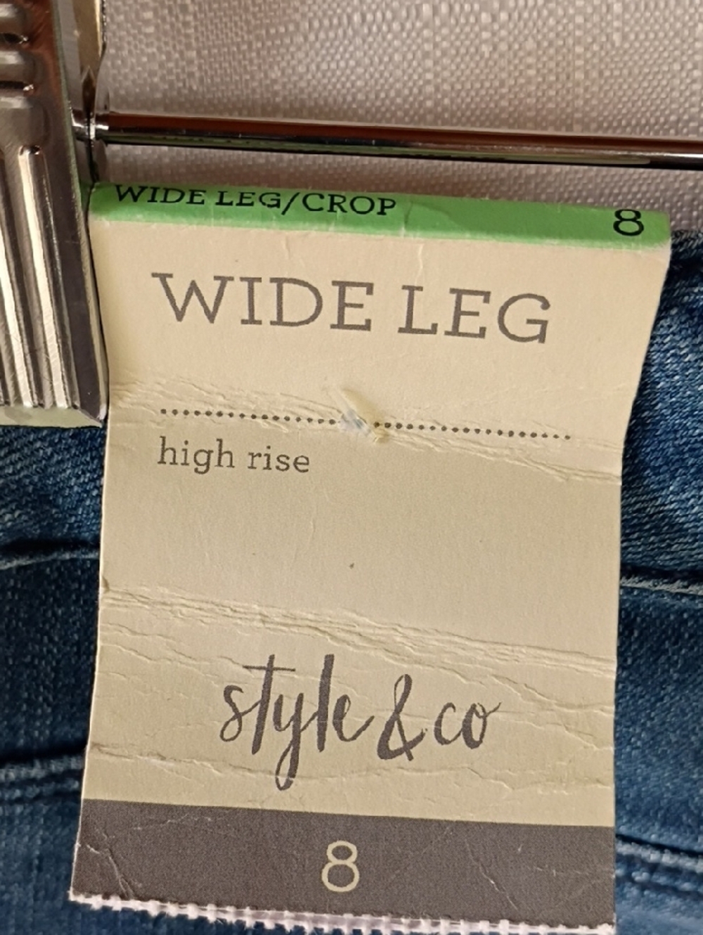 Style & Co. Women's Relaxed Wide Leg Jeans in Blue Size 8 High Rise - Picture 4 of 10